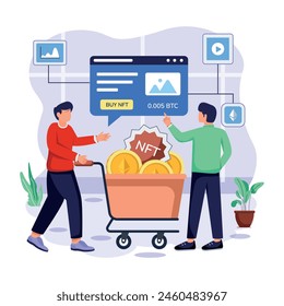 Collection of Flat NFT Illustrations

