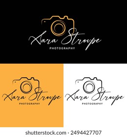 Collection of flat photography vintage badge