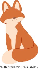Una colección de ilustraciones de zorro de estilo plano en varias poses. Elementos de Vector limpio, aptos para libros, pegatinas y proyectos digitales. Un solo objeto, mínimo y juguetón