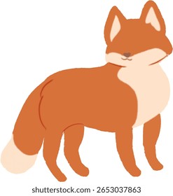 A collection of flat style fox illustrations in various poses. Clean vector elements, suitable for books, stickers, and digital projects. Single object, minimal and playful