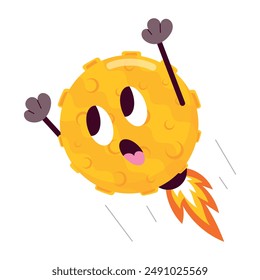 Colección de pegatinas de luna de estilo plano 

