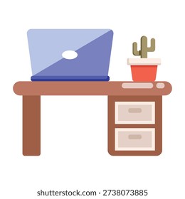 Collection of Flat Style Office Icons 


