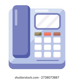 Collection of Flat Style Office Icons 


