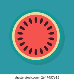 Collection of flat summer icons including tropical elements, beach items, and travel essentials. Perfect for web, apps, posters, and seasonal designs.