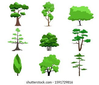 Drawing Trees Landscape Design Vector Illustration Stock Vector ...