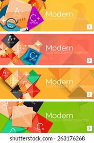 Collection of flat web infographic concepts and banners, various universal set. Paper graphics with gestures, data presentation