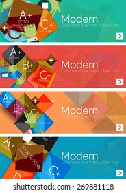 Collection of flat web infographic concepts and banners, various universal set. Paper graphics with gestures, data presentation