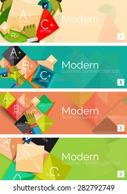 Coleção de conceitos e banners infográficos da web plana, vários conjunto universal. Gráficos de papel com gestos, apresentação de dados