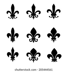 Fleur De Li Silhouette Vector Stock Vector (Royalty Free) 219078034