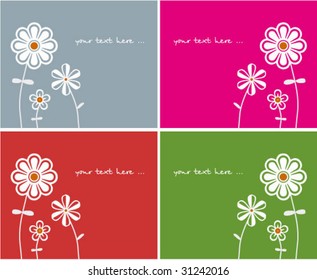 Collection floral backgrounds