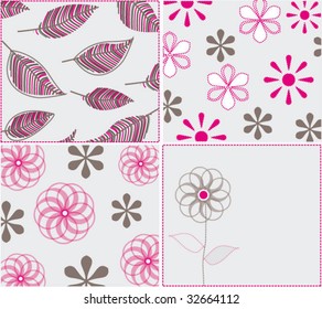 Collection floral backgrounds