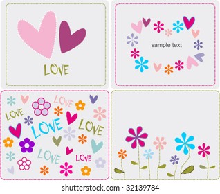 Collection floral cards
