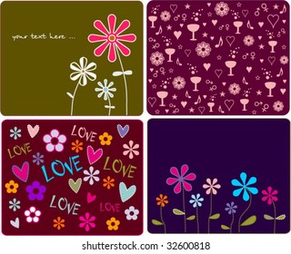 Collection floral cards