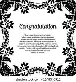 Collection of floral congratulation design art vector illustration