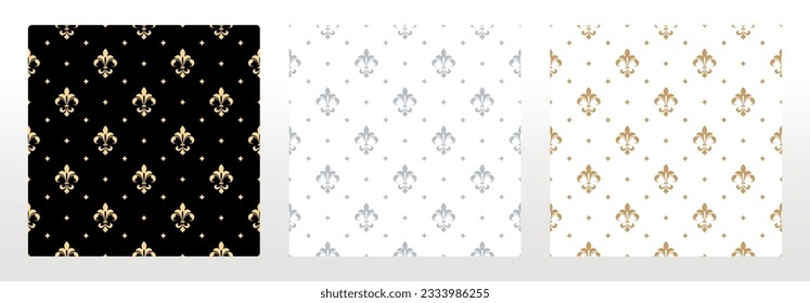 Colección de patrones geométricos de flores. Fondos vectoriales sin inconvenientes. Ornamentos de colores. Ornamento para tela, papel pintado, embalaje. Impresiones decorativas