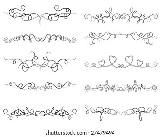 Collection of flower ornaments