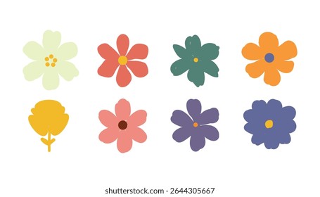  Collection of flowers. abstract origami flower background. style for banners, wallpaper, posters, websites, online shopping.Vector illustration botanical design and creative idea,eps 10