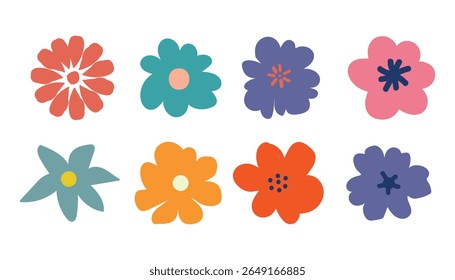Colección de flores. Flor de origami de Vector sobre fondo blanco. estilo para Anuncios, Fondo de pantalla, carteles, Sitios web, compras en línea. diseño botánico de Ilustración vectorial e idea creativa, eps 10.