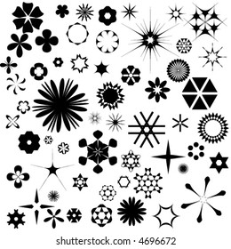 collection of flowers - vectors -