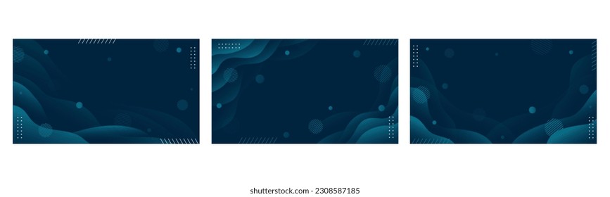 Afiche líquido de recogida y fondo geométrico de formas dinámicas. Gradiente de papel tapiz con forma líquida. Ilustración de pancarta de plantillas coloridas con curva suave y onda.