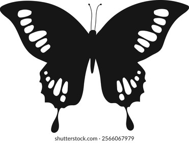 Collection of Flying Butterfly Silhouette Illustration