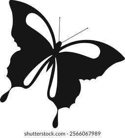 Collection of Flying Butterfly Silhouette Illustration