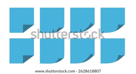 Collection of folded sticky notes