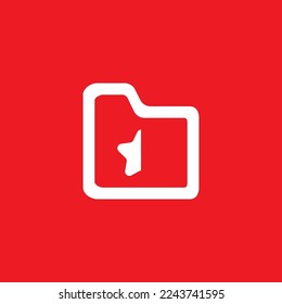 Collection folder flat icon, graphic resource template, vector illustration.