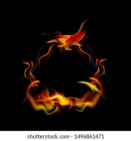 Collection of fonts or letters from fire, modern red fire, fonts Tattoo Fire. The alphabet is hot, ABC is burning. Hot typography. fire lettring, letter O