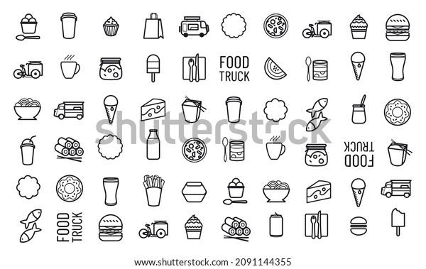 Collection Food World Specialties Pictograms Travel Stock Vector ...