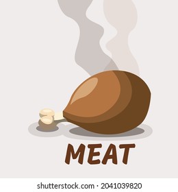 A collection of foods made from meat. Seafood, shrimp, chicken and beef. Beef steaks. Fatty food