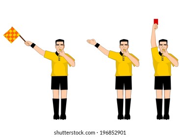 Collection of football referee gestures