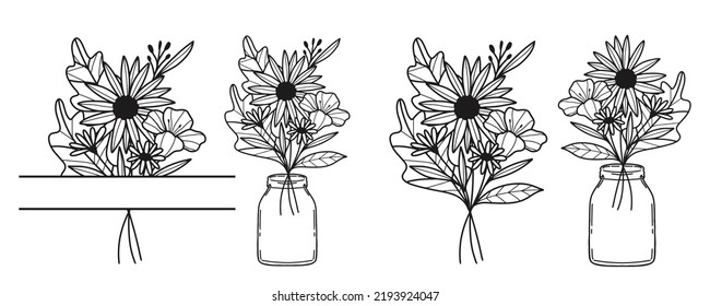 collection forest fern eucalyptus art foliage natural
leaves herbs inline style. Decorative beauty, elegant illustration 
Vector flower Botanical