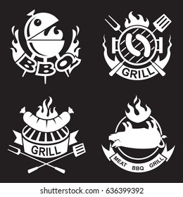 collection of four barbecue banners 