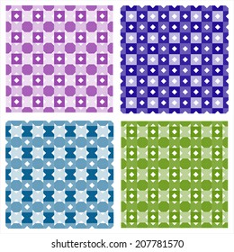 Collection of four colorful backgrounds