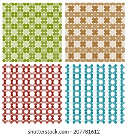 Collection of four colorful backgrounds