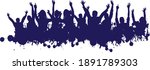Collection of four different grunge crowd scenes