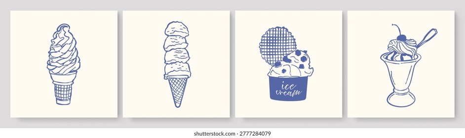 Collection four ice cream