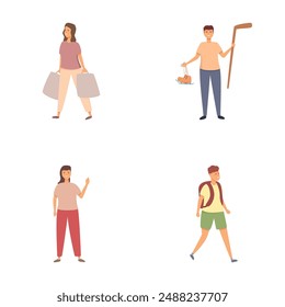 Collection of four illustrations depicting individuals in various common scenarios