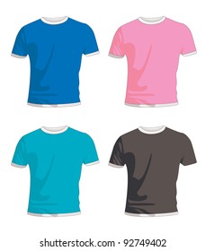 Collection of four mens fashion t shirts in colour
