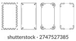Collection of four ornate border templates