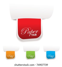 Collection of four paper labels with blank space for your own text