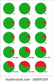 Collection of fraction circle. Sure! You can divide it easily. Can used for workflow layout, banner, diagram, number options, step up options, web design.