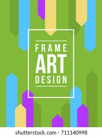 Collection frame art with green background
