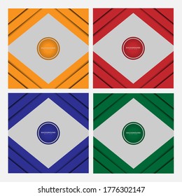 a collection of frame background design templates, with rhombus gradation color designs