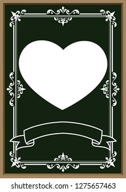 Collection of frame design.Background material.Blackboard frame design.
