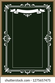 Collection of frame design.Background material.Blackboard frame design.