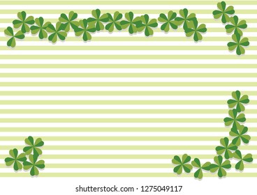 Collection of frame design.Four leaf clover design.A symbol of happiness.