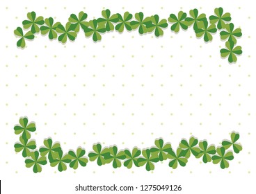 Collection of frame design.Four leaf clover design.A symbol of happiness.