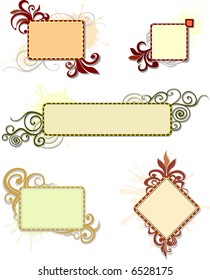 Collection of frames for design.